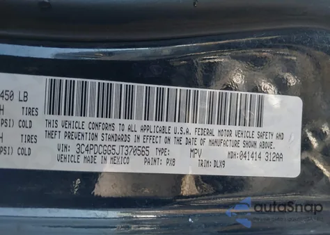 2018 Dodge Journey Crossroad from USA, damaged, VIN 3C4PDCGG5JT370565